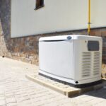 Residential house natural gas backup generator. Choosing a location for house standby generator.